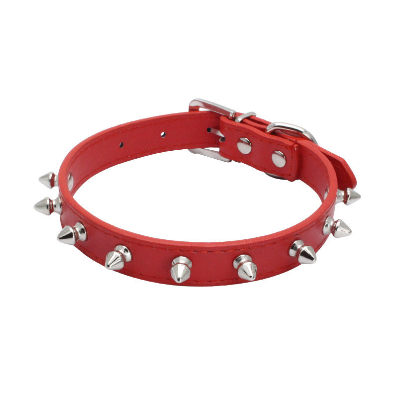 Popular Pet Collar Anti-bite Rivet Small And Medium Leather Dog Leash