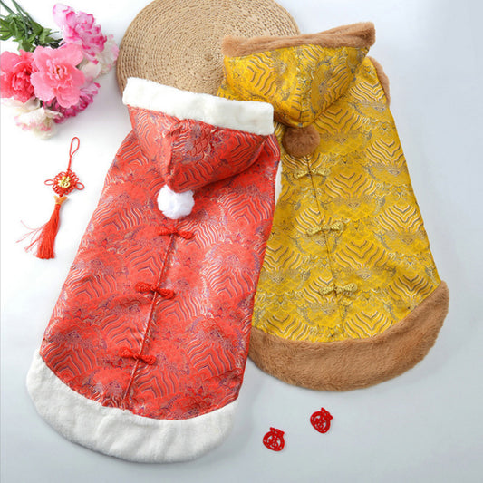 New Year's Pet Tang Suit Thick Coat For Large Dogs Chinese Style