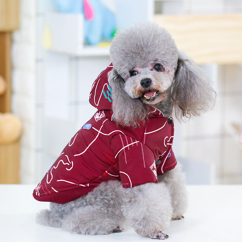 Fashion Letter Cotton Padded Coat