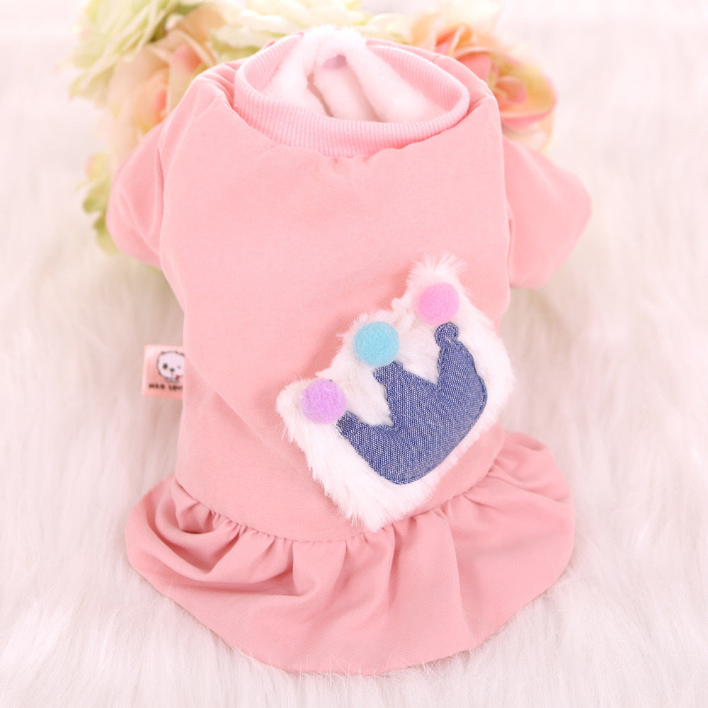 Pet Fleece-lined Thickened Double-layer Plush Two-leg Cotton-padded Coat