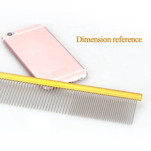 Colorful Comb Beautician Competition Beauty Styling Comb Rounded Needle Aluminum Alloy Stainless Steel Pet Comb