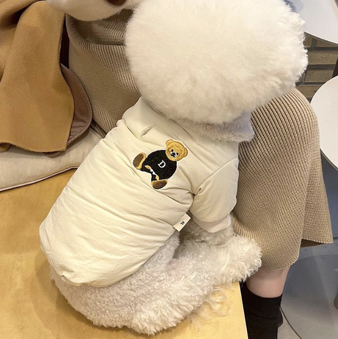Traction Thick Warm Jacket Small Dog Autumn And Winter Cat Pet Clothes