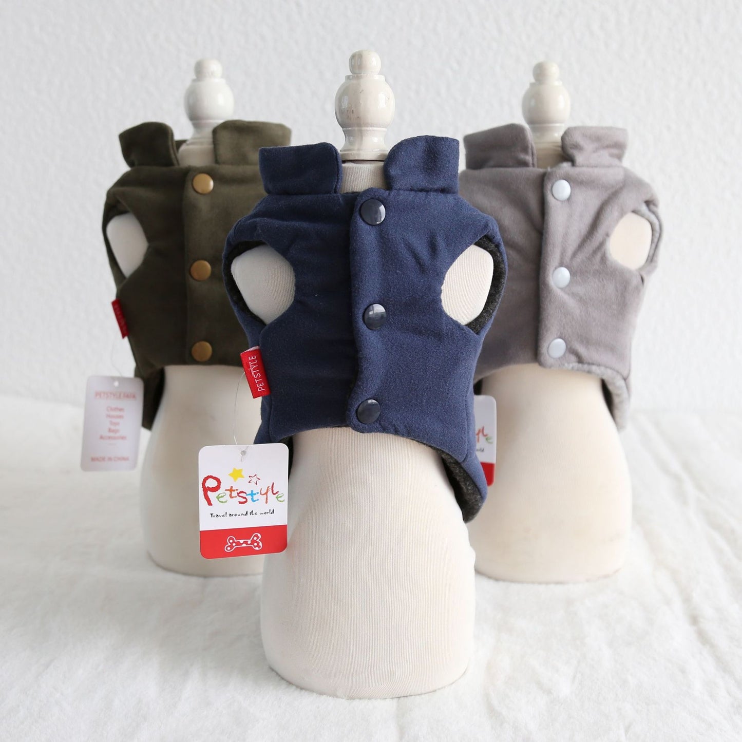 Military Badge Velvet Vest Pet Clothes