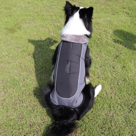 Fur Collar Pet Clothes Reflective Waterproof Dog Cotton-padded Clothes