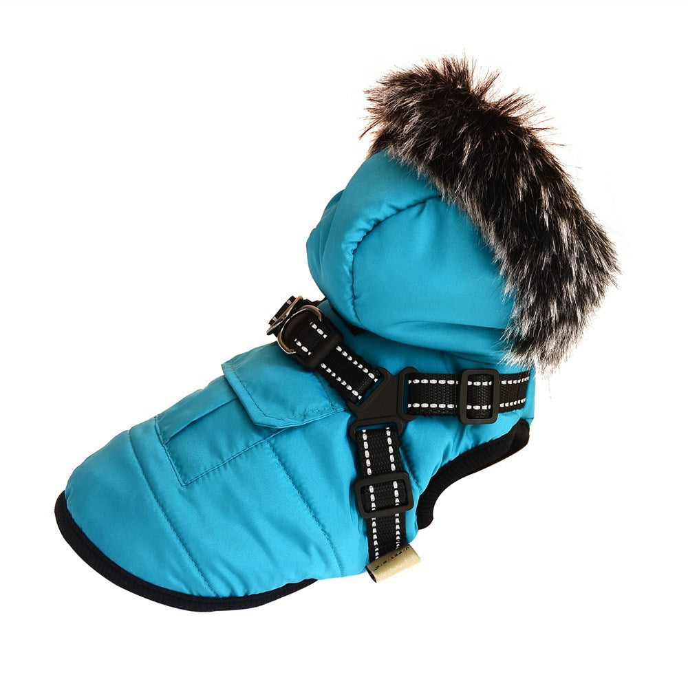 Thickened Winter Cotton Vest Warm Fur Collar