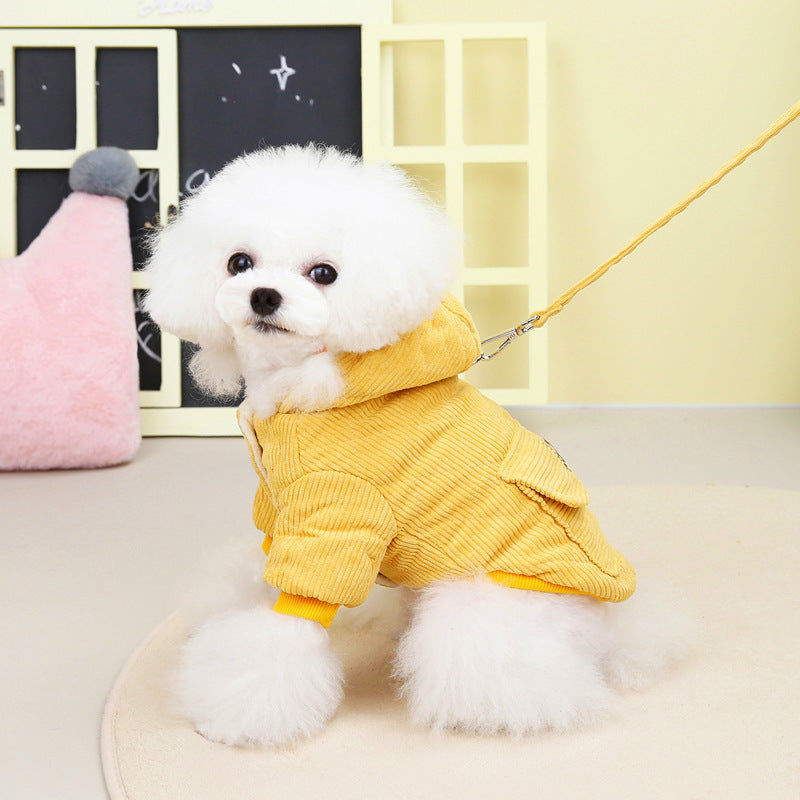 Winter Cotton-padded Jacket With Traction Rope And Pull Ring Teddy Bear Autumn And Winter Cute Cotton-padded Jacket