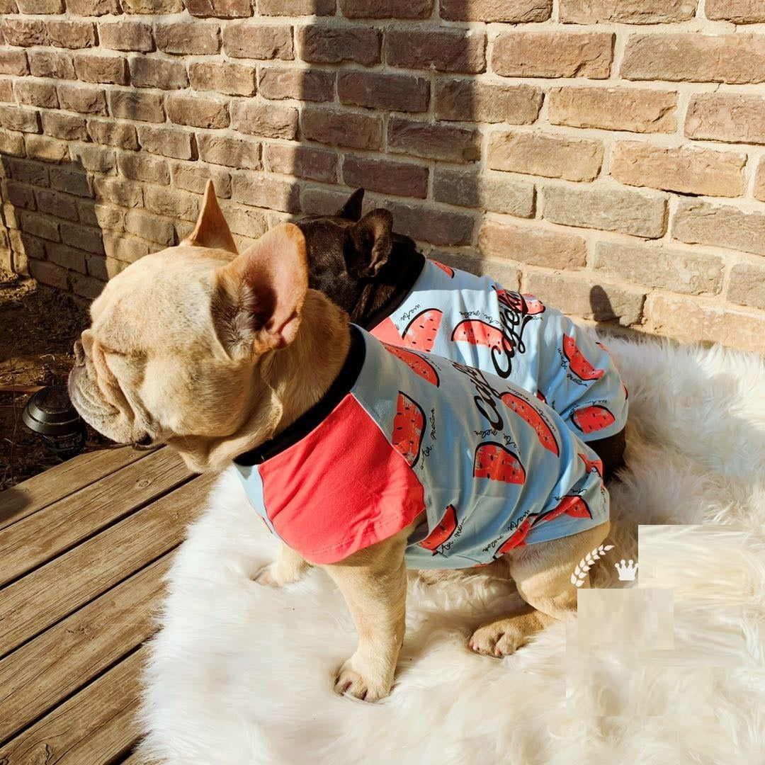Spring And Autumn Thin Short Sleeve Dog Cotton Clothes
