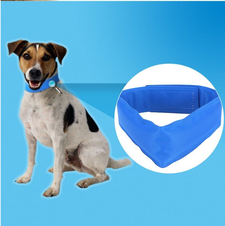 New Pet Cooling Bib Summer Cool Ice Pad Heatstroke Dog Ice Bag Collar Pet Supplies